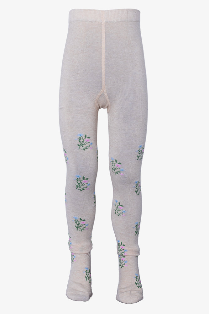 2 Pack Printed Tights Light Blue & Natural (1)