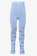 2 Pack Printed Tights Light Blue & Natural (2)