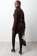 Cable Bodycon Dress Brown (2)