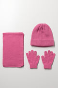 3 Piece Hat Set Pink