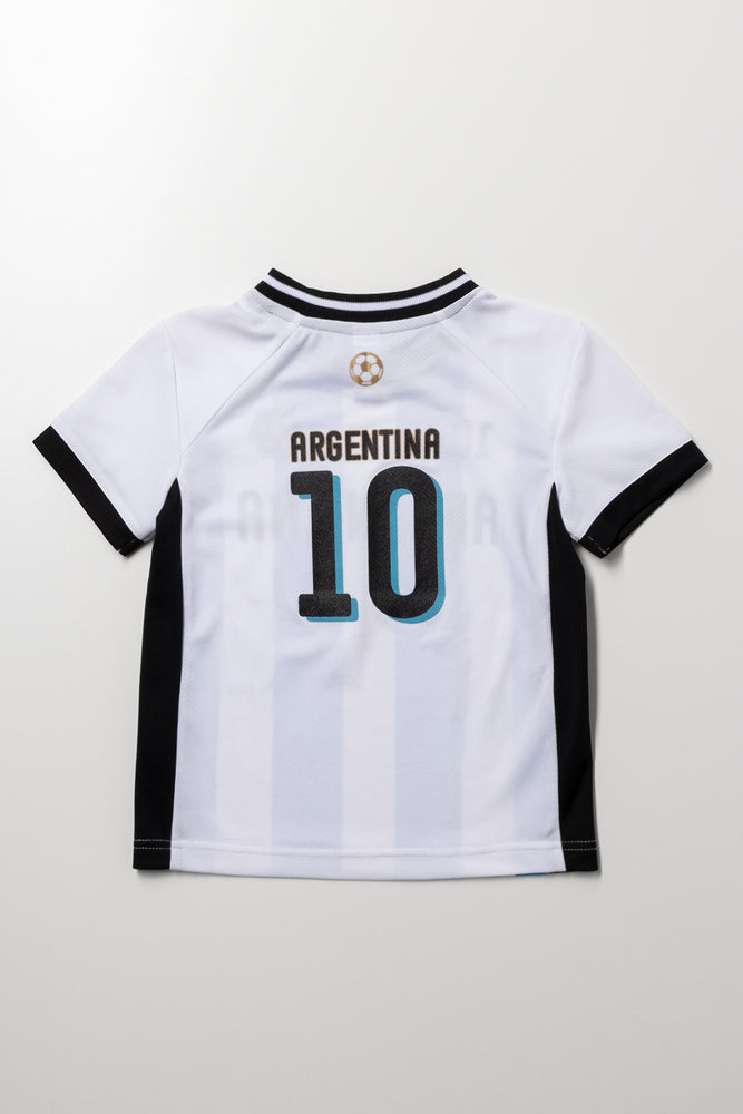 Argentina Soccer T-Shirt White & Blue (2)