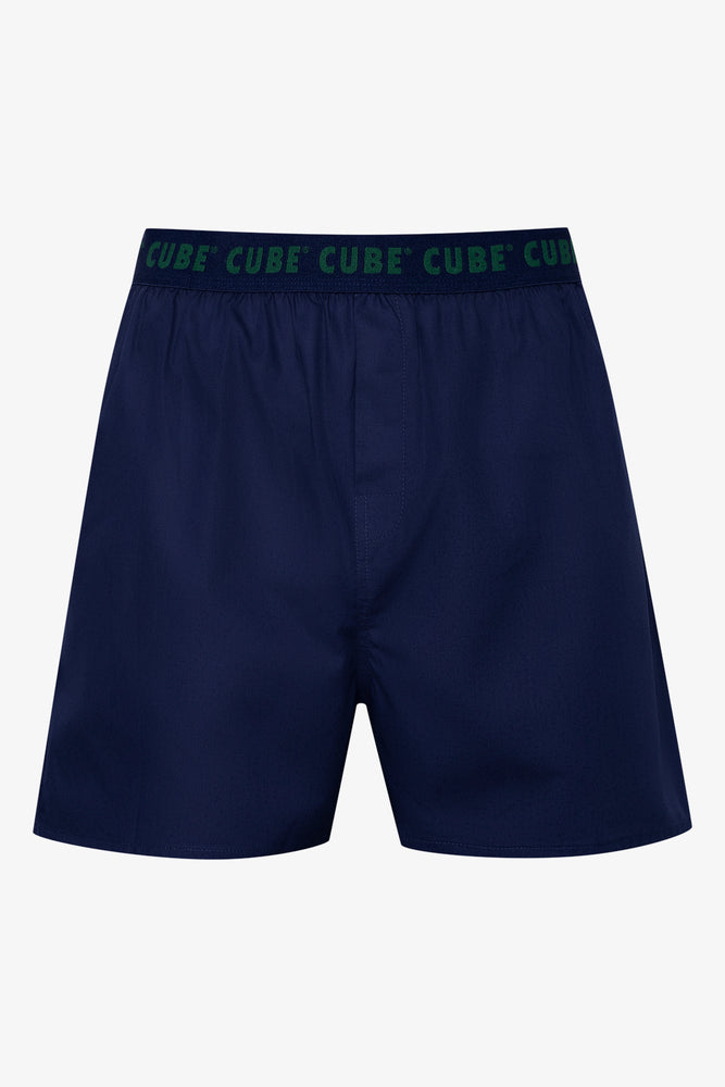 3 Pack Woven Boxers Green And Navy (1)