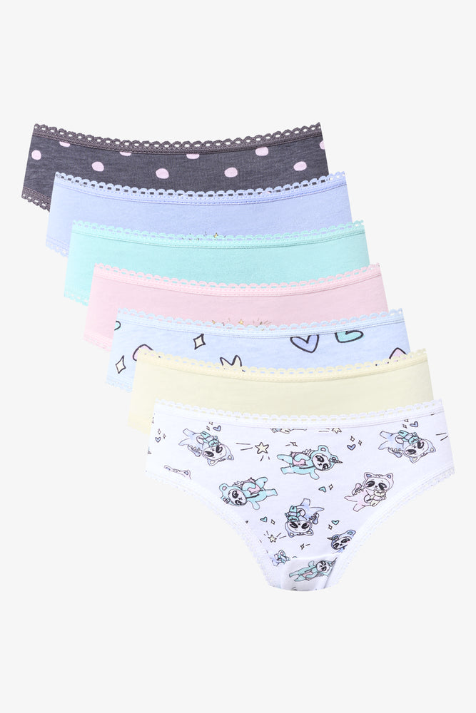 7 Pack Panda Printed Panties