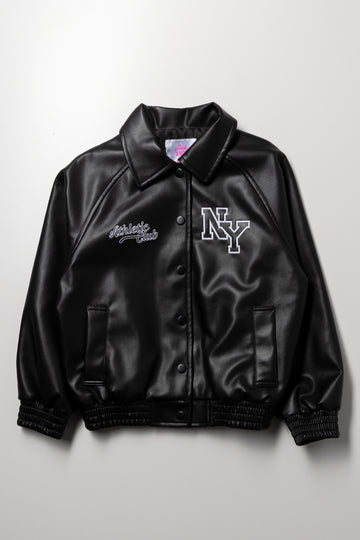 Collar Bomber Jacket Black