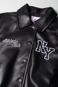 Collar Bomber Jacket Black (1)
