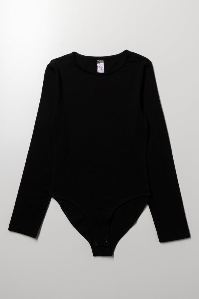 Long Sleeve Bodysuit Black