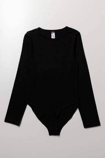 Long Sleeve Bodysuit Black