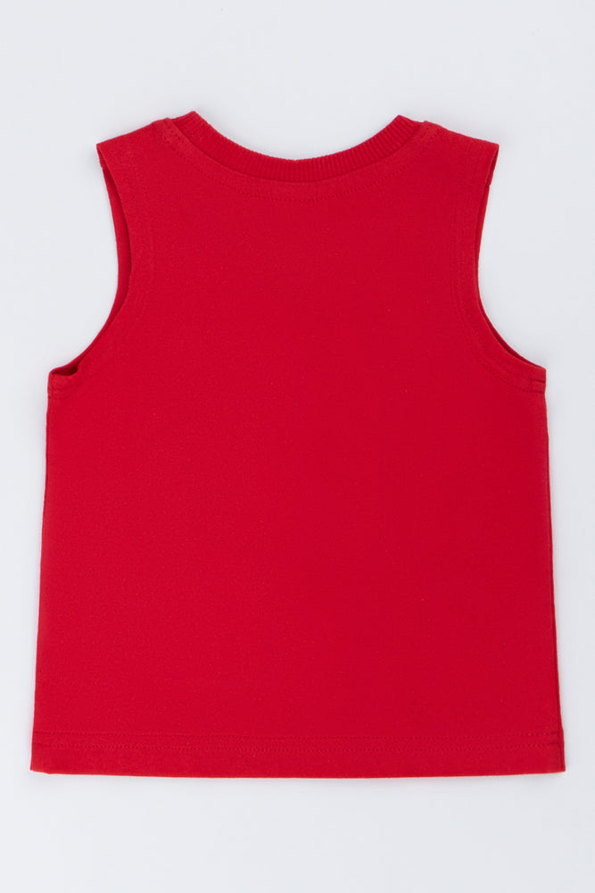Basic Red Sleeveless Baby Vest (2)