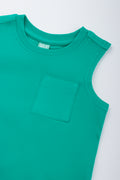 Green Basic Sleeveless Vest (1)