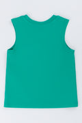 Green Basic Sleeveless Vest (2)