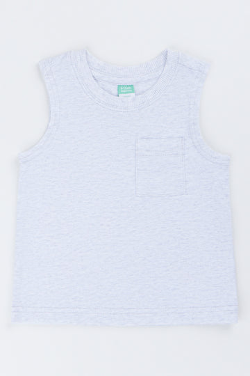 Grey Basic Baby Vest