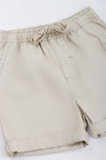 Stone Poplin Roll Cuff Shorts (1)