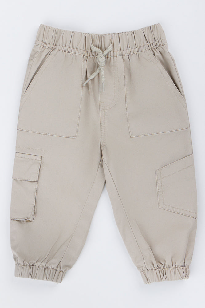Stone Casual Cargo Utility Pants