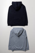 2 Pack Hooded Tracktops Grey & Navy (2)