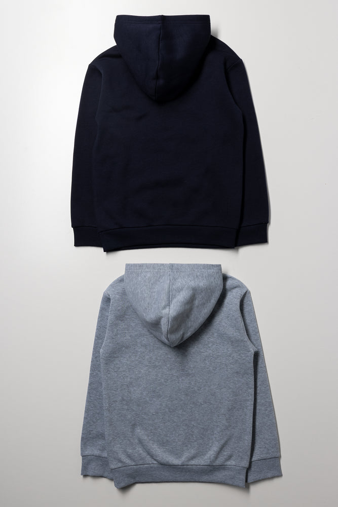 2 Pack Hooded Tracktops Grey & Navy (2)