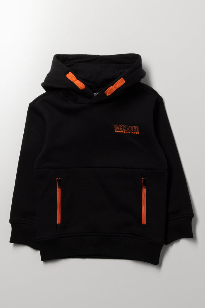 Zip Through Hooded Tracktop Black | Tops & T-Shirts | Ackermans