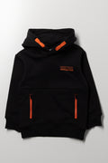 Zip Through Hooded Tracktop Black