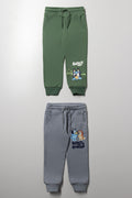 Bluey 2 Pack Trackpants Green And Grey