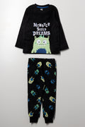 Monster Long Sleeve Pyjamas Black