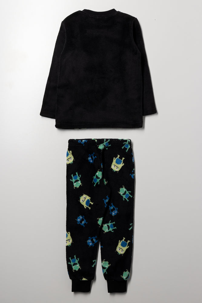 Monster Long Sleeve Pyjamas Black (2)