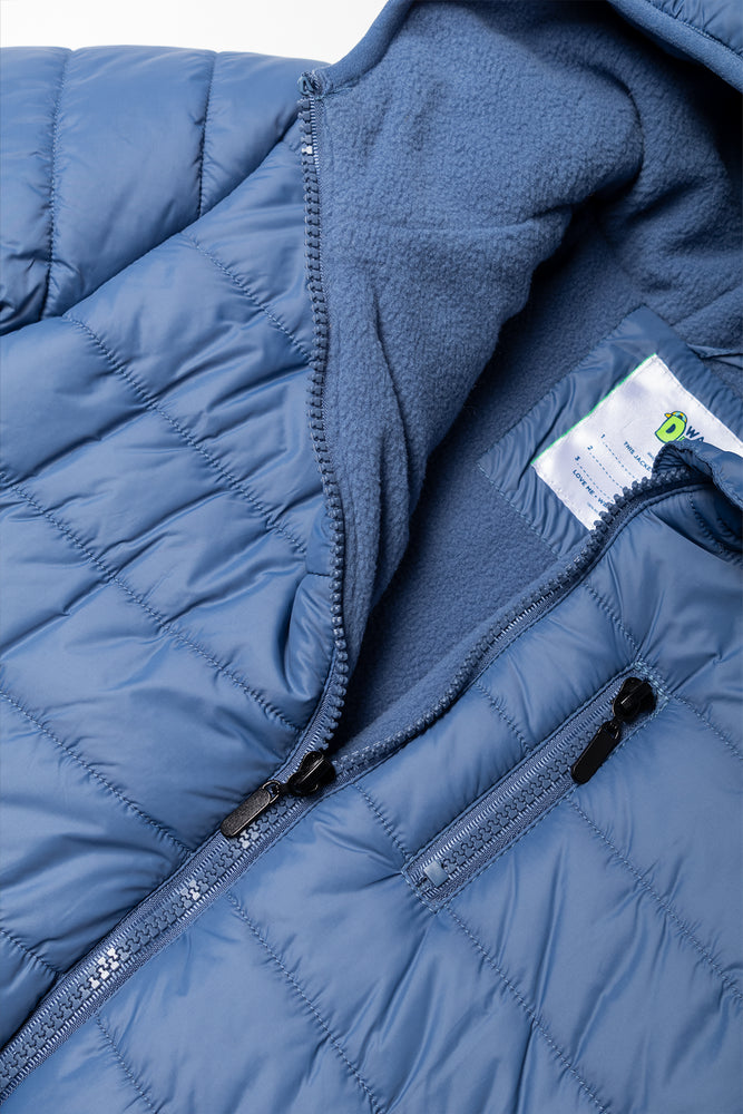 Hooded Puffer Jacket Blue