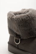 Fur Collar Comfy Boots Grey (3)