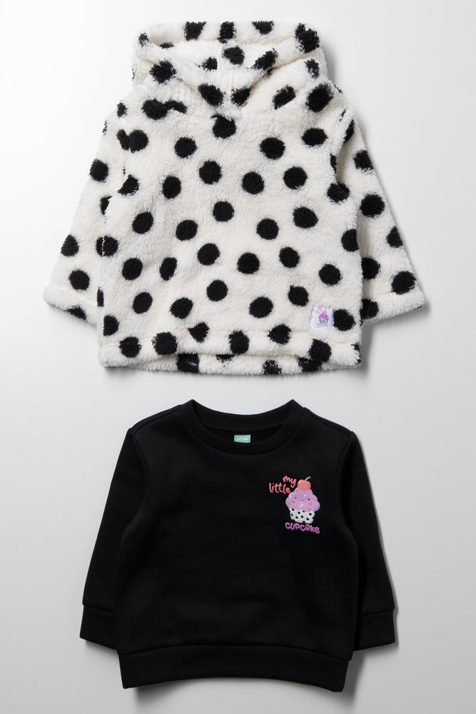 2 Pack Crewneck & Hoodie Black & White