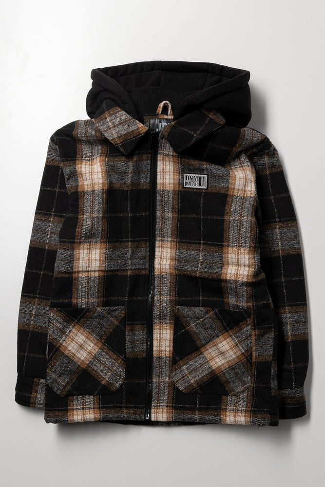 Check Shacket Brown