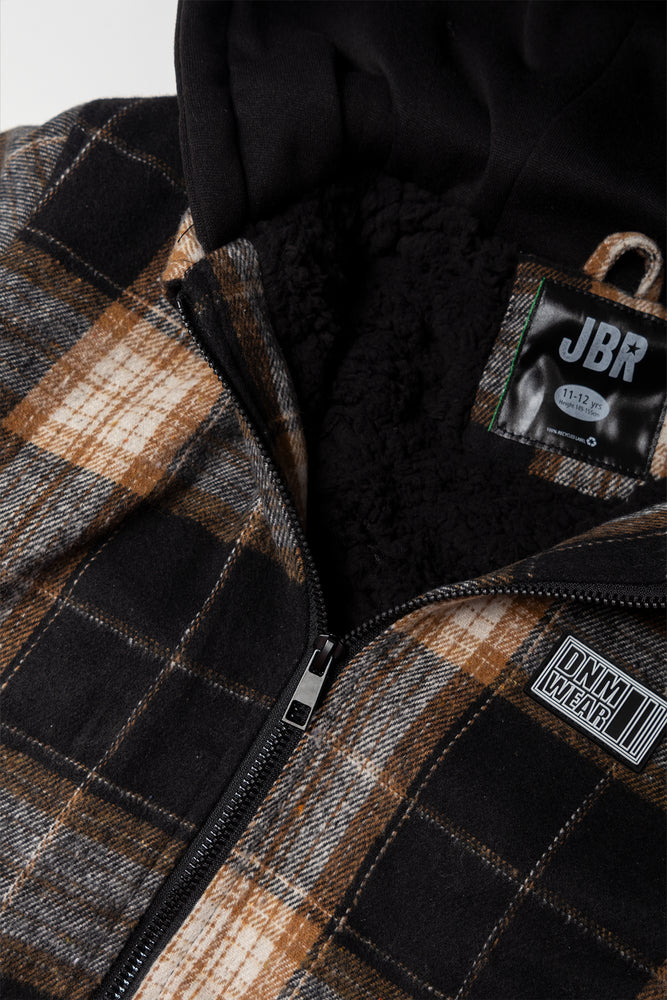 Check Shacket Brown