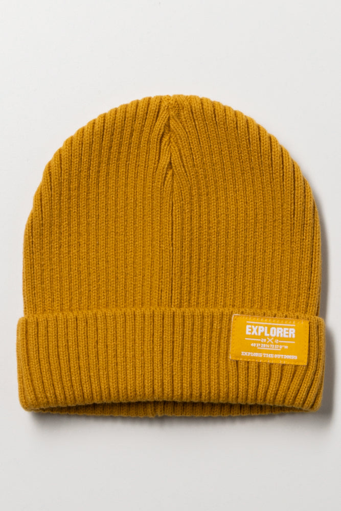Ribbed Beanie Ochre