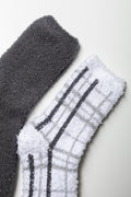 2 Pack Socks Grey &  Check (1)