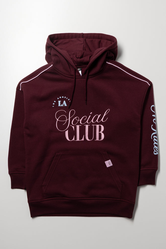 Oversized Hoodie Burgundy