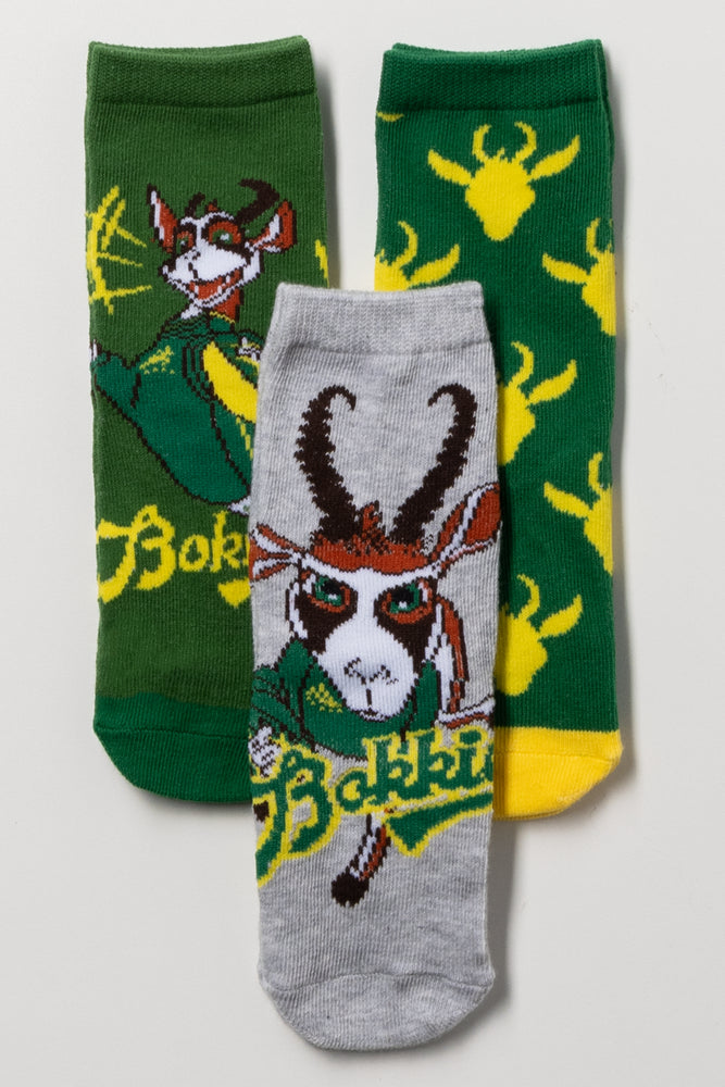 Bokkie 3 Pack Socks Green