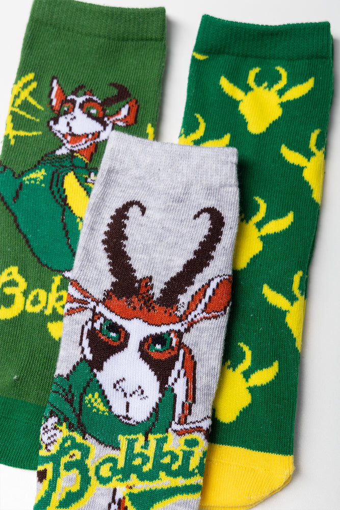 Bokkie 3 Pack Socks Green (1)