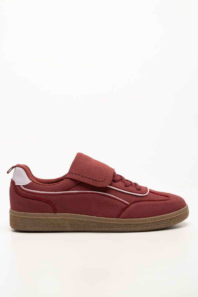 Retro Flap Sneakers Burgundy (1)