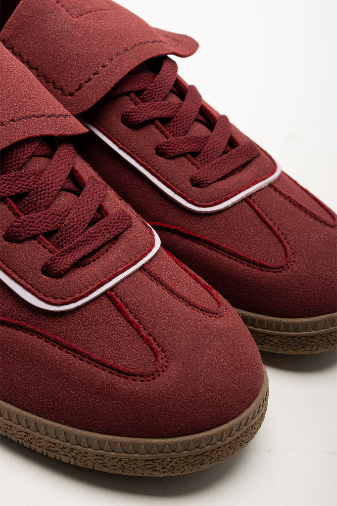Retro Flap Sneakers Burgundy | Shoes | Ackermans