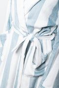 Stripe Fleece Gown White & Sage (3)