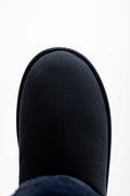 Fur Trim Boots Navy (4)