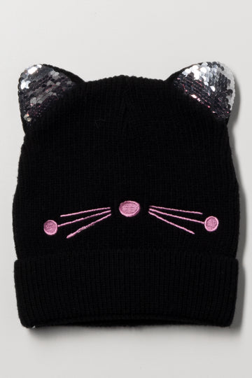 Cat Print Beanie Black | Accessories | Ackermans