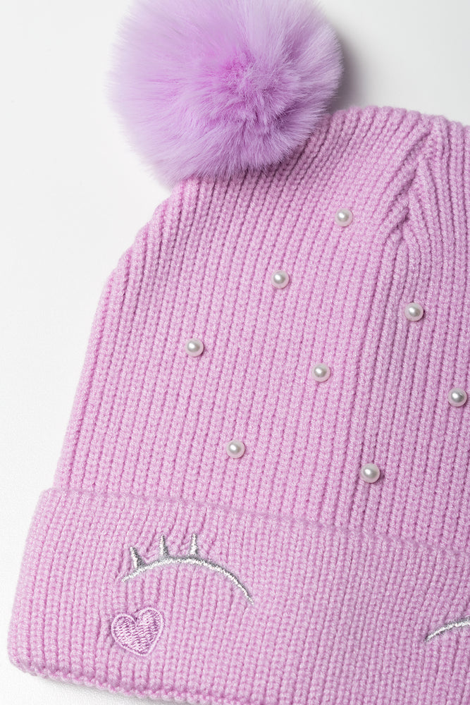 Novelty Beanie Purple (1)