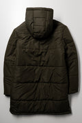 Longer Length Puffer Jacket Dark Green (2)