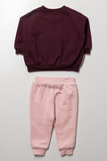 Tracksuit Set Burgundy & Peach (2)