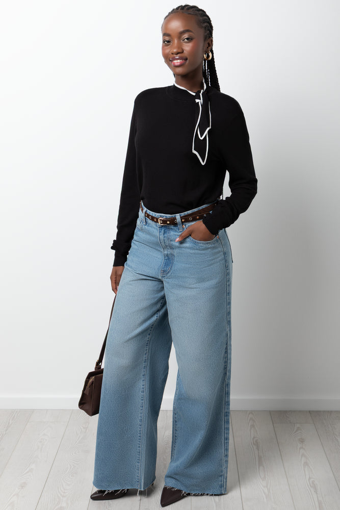 Long Sleeve Turtleneck Tie Top Black | Knitwear & Jerseys | Ackermans Long Sleeve Turtleneck Tie Top Black | Knitwear & Jerseys | Ackermans