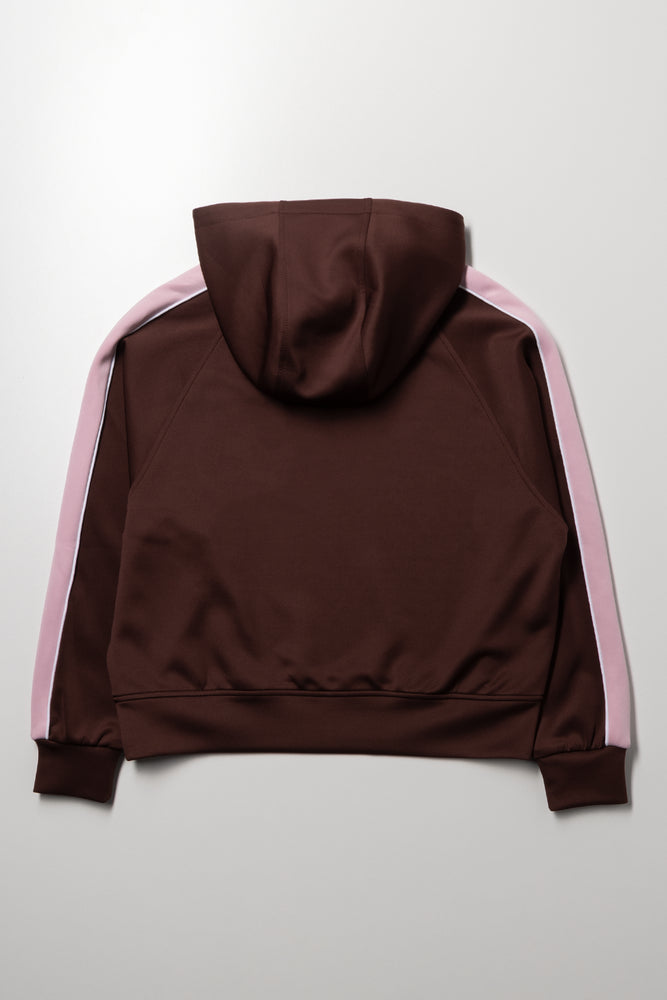 Minnie Mouse Zip Through Hoodie Brown (2)