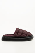 Quilted Mule Burgundy (1)
