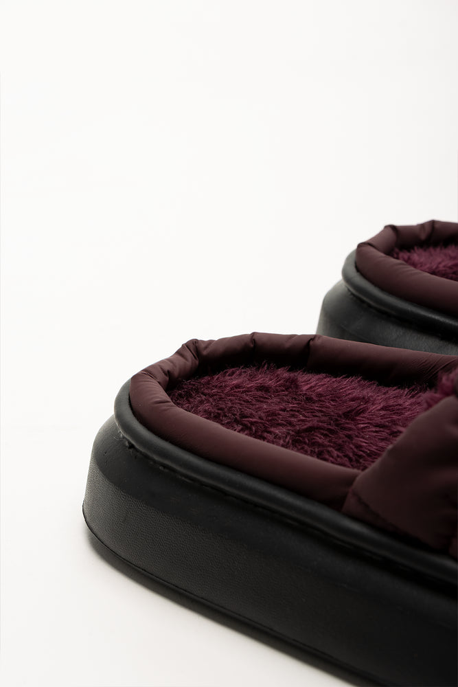 Quilted Mule Burgundy (3)