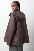 Coated Parka Jacket Brown (2)