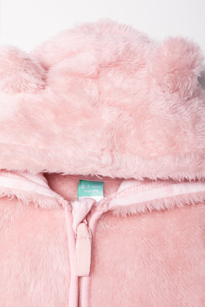 Fleece Babygrow Pink