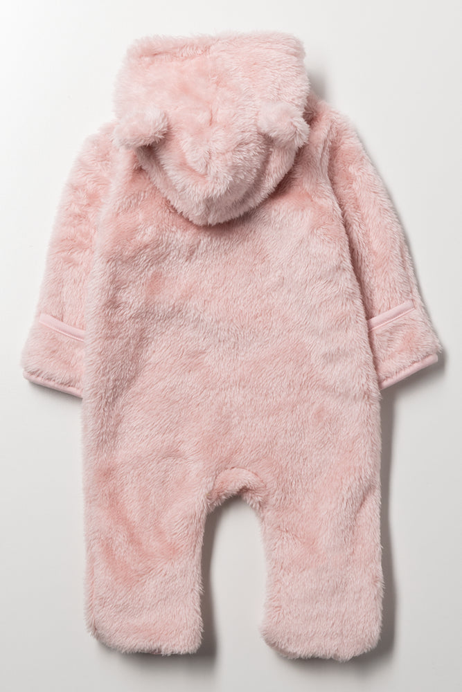 Fleece Babygrow Pink (3)