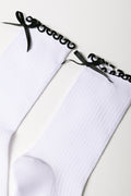 Bow Socks White (1)